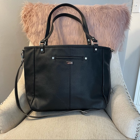 Thirty One - Jewel - Townsfair Reversible Tote - Black Pebble & Charcoal Snake - Picture 3 of 7